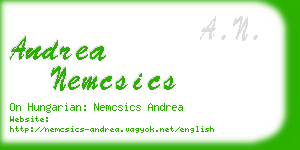 andrea nemcsics business card